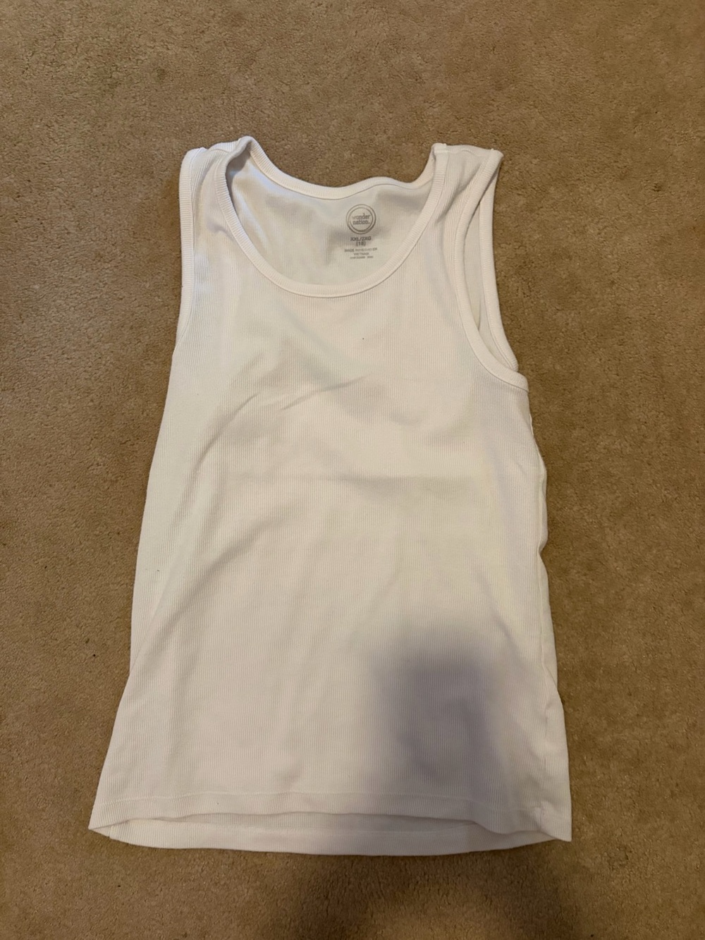 White Ribbed Tank Top - Classic Sleeveless Tee